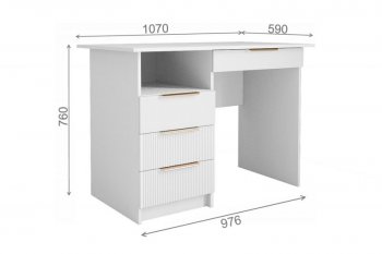 Стол Лавис СТД 1070.1 белый/белый софт (ДСВ) в Екатеринбурге - mebel-e96.ru