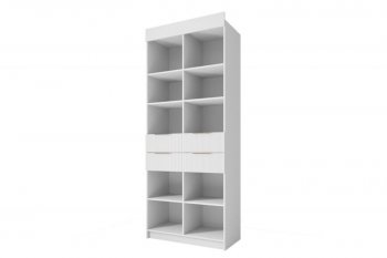 Стеллаж Лавис с ящиками СД 900.1/2 белый софт (ДСВ) в Екатеринбурге - mebel-e96.ru