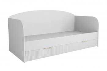 Кровать Лавис ДКД 2000.1 с ящиками белый софт (ДСВ) в Екатеринбурге - mebel-e96.ru