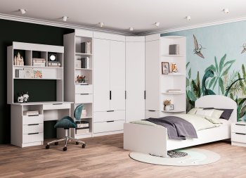 Набор детской мебели Лавис модульный белый софт (ДСВ) в Екатеринбурге - mebel-e96.ru