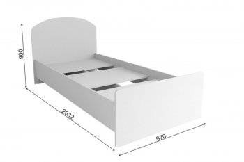 Кровать Лавис КРД 900.1 белый софт (ДСВ) в Екатеринбурге - mebel-e96.ru