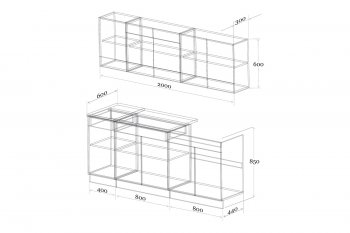 Кухонный гарнитур Лайт 2000 мм (Зарон) в Екатеринбурге - mebel-e96.ru