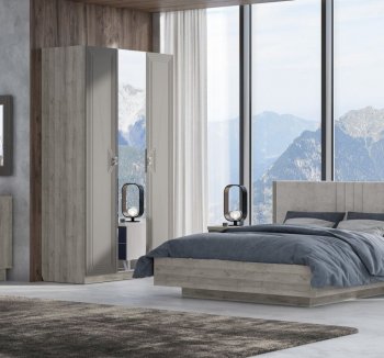 Кровать 1600 мм Лежер КР-311-16-16 дуб серый/велюр Missoni 18 (Сантан) в Екатеринбурге - mebel-e96.ru