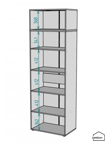 Шкаф с антресолью 800 мм Linnea MHR-2A-2 2450х800х510 (Графит-М 11.1.25) в Екатеринбурге - mebel-e96.ru