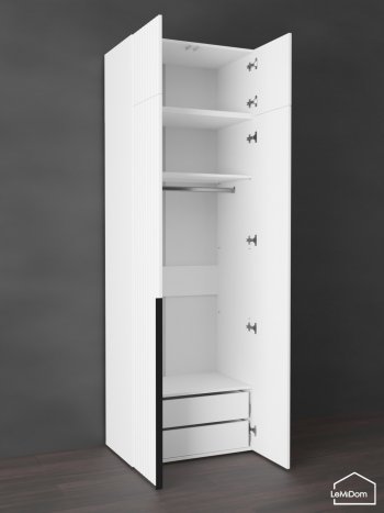 Шкаф с антресолью 800 мм Linnea MHR-2A-3 2450х800х510 (Белый-М 11.1.1) в Екатеринбурге - mebel-e96.ru