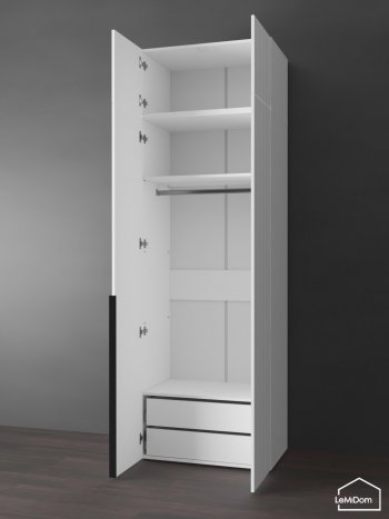 Шкаф с антресолью 800 мм Linnea MHR-2A-3 2450х800х510 (Белый-М 11.1.2) в Екатеринбурге - mebel-e96.ru