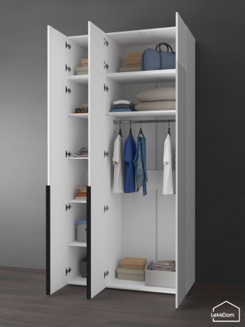 Шкаф с антресолью 1200 мм Linnea MHR-3A-1 2450х1200х510 (Белый-М 11.1.2) в Екатеринбурге - mebel-e96.ru