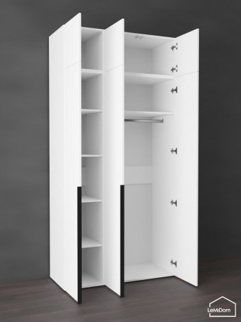 Шкаф с антресолью 1200 мм Linnea MHR-3A-1 2450х1200х510 (Белый-М 11.1.2) в Екатеринбурге - mebel-e96.ru