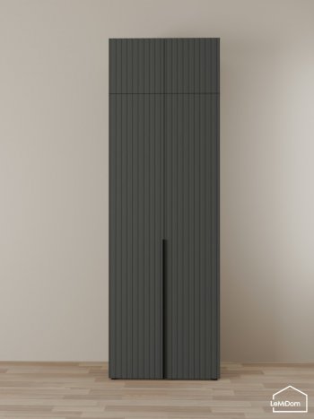 Шкаф с антресолью 800 мм Linnea MHR-2A-1 2450х800х510 (Графит-М 11.1.25) в Екатеринбурге - mebel-e96.ru