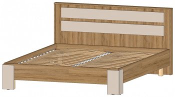 Кровать двуспальная Ленора вотан/Кашемир (Лин) в Екатеринбурге - mebel-e96.ru