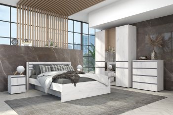 Спальный гарнитур Лиана графит, модульный (Зарон) в Екатеринбурге - mebel-e96.ru