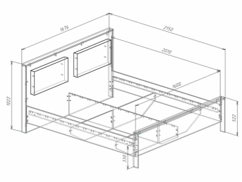 Кровать Либерти 1600/1800 мм с плитой 22 (Росток) в Екатеринбурге - mebel-e96.ru