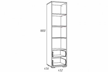 Стеллаж Лилу НМ 041.03 (Silva) в Екатеринбурге - mebel-e96.ru