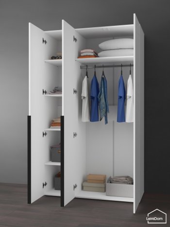 Шкаф Linnea MHR-3-1 2050х1200х510 (Белый-М 11.1.1) в Екатеринбурге - mebel-e96.ru
