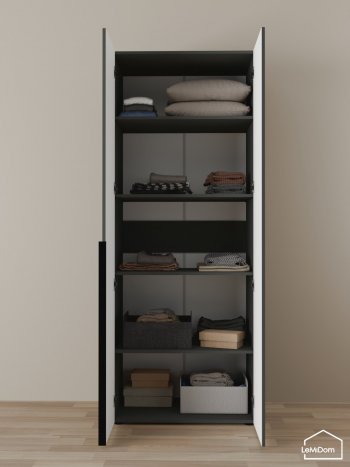 Шкаф Linnea MHR-2-2 2050х800х510 (Графит-М 11.1.25) в Екатеринбурге - mebel-e96.ru
