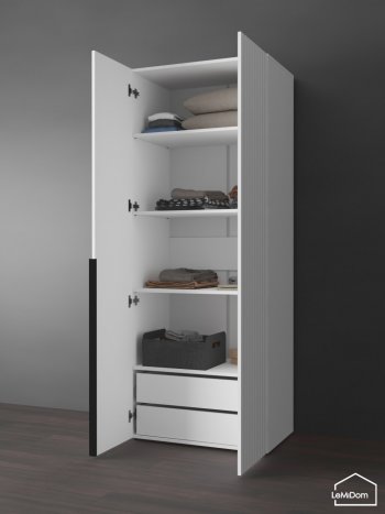 Шкаф Linnea MHR-2-4 2050х800х510 (Белый-М 11.1.1) в Екатеринбурге - mebel-e96.ru