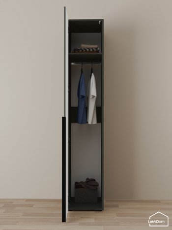Шкаф Linnea MHR-1 2050х400х510 (Графит-М 11.1.25) в Екатеринбурге - mebel-e96.ru
