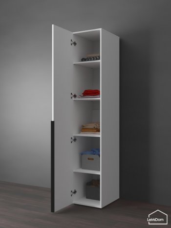 Шкаф Linnea MHR-1-2 2050х400х510 (Белый-М 11.1.2) в Екатеринбурге - mebel-e96.ru