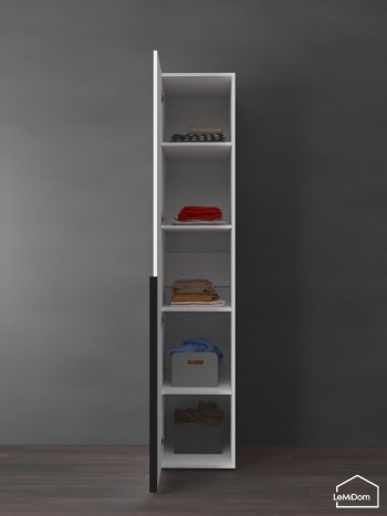 Шкаф Linnea MHR-1-2 2050х400х510 (Белый-М 11.1.2) в Екатеринбурге - mebel-e96.ru