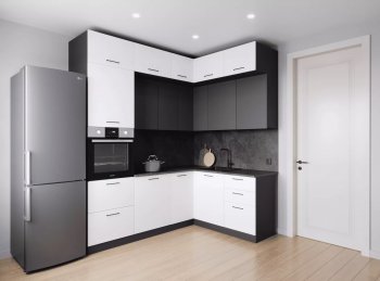 Кухонный гарнитур угловой Лофт 2200*1700 мм (Санвут) в Екатеринбурге - mebel-e96.ru