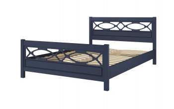 Кровать из массива Лоренса Темный лазурный (БМ) в Екатеринбурге - mebel-e96.ru