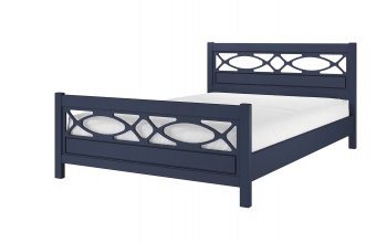 Кровать из массива Лоренса Темный лазурный (БМ) в Екатеринбурге - mebel-e96.ru