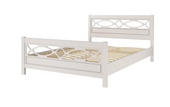Кровать из массива Лоренса льняной (БМ) в Екатеринбурге - mebel-e96.ru