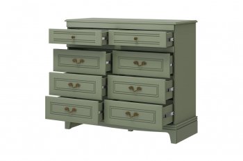 Комод 8 ящиков Лорето, зеленый самшит (БМ) в Екатеринбурге - mebel-e96.ru