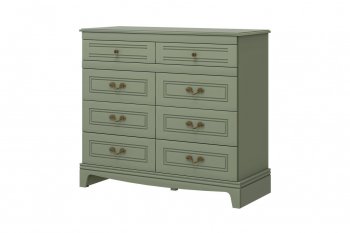 Комод 8 ящиков Лорето, зеленый самшит (БМ) в Екатеринбурге - mebel-e96.ru
