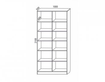 Шкаф распашной 1000 мм М6-2.4 Б+Б 100 (М6) в Екатеринбурге - mebel-e96.ru