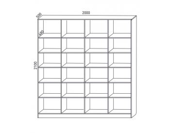 Шкаф распашной 2000 мм М6-4.4 Б+Б+Б+Б (М6) в Екатеринбурге - mebel-e96.ru