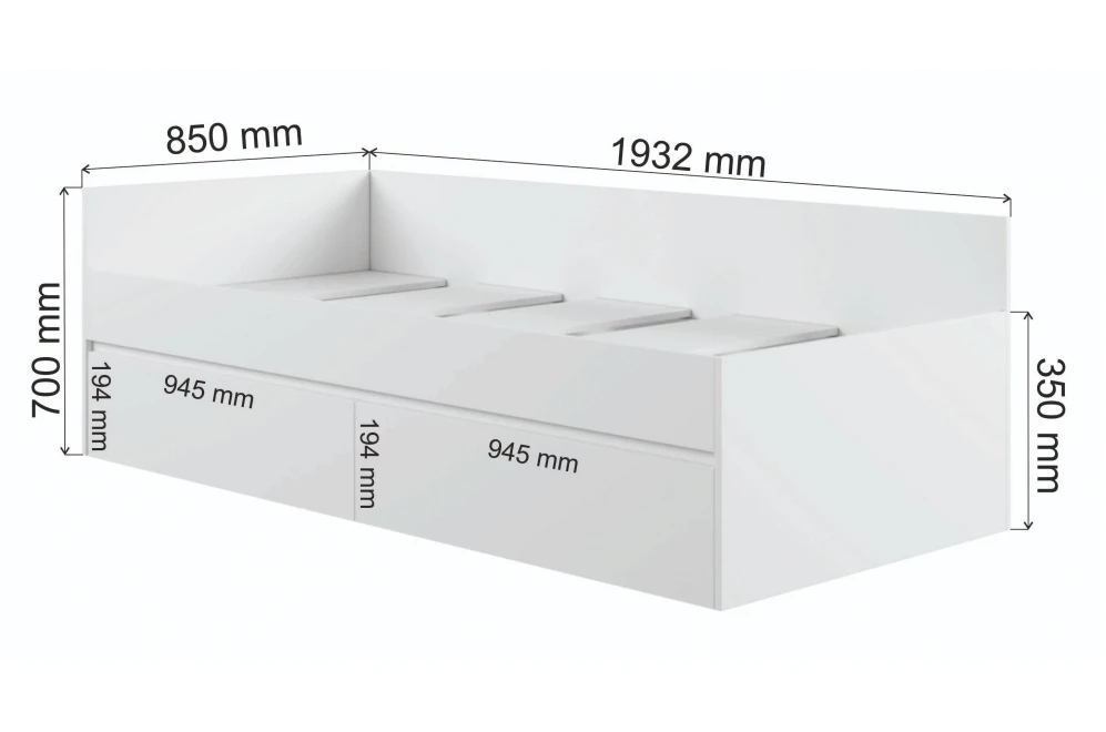 Кровать-софа Мадера белый (Альбина) в Екатеринбурге - mebel-e96.ru