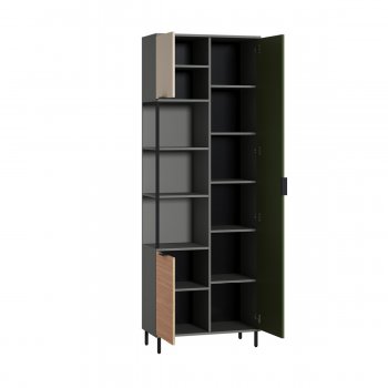 Шкаф комбинированный Марвэл 13.22 сер (Моби) в Екатеринбурге - mebel-e96.ru