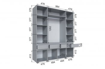 Шкаф 2000 мм Мерида серый камень/графит (Микон) в Екатеринбурге - mebel-e96.ru
