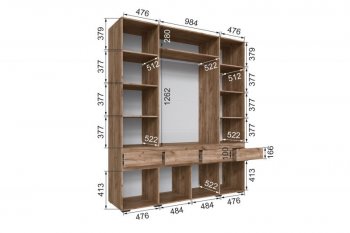 Шкаф 2000 мм Мерида крафт табачный/белый (Микон) в Екатеринбурге - mebel-e96.ru