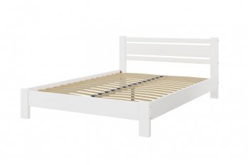 Кровать из массива Милс белый античный (БМ) в Екатеринбурге - mebel-e96.ru