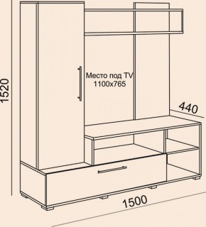 Мини-стенка Линда (Риннер) в Екатеринбурге - mebel-e96.ru