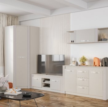 Стенка Монако Кашемир комп.2 (модульная) (БТС) в Екатеринбурге - mebel-e96.ru