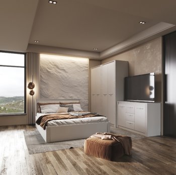 Спальный гарнитур Монако Кашемир (модульный) (БТС) в Екатеринбурге - mebel-e96.ru