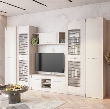 Стенка Монако Кашемир комп.4 (модульная) (БТС) в Екатеринбурге - mebel-e96.ru