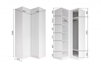 Угловой шкаф Мори графит (ДСВ) в Екатеринбурге - mebel-e96.ru