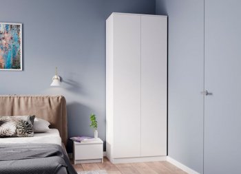 Шкаф двустворчатый Мори МШ800.1 белый (ДСВ) в Екатеринбурге - mebel-e96.ru