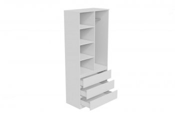 Шкаф 900 мм Мори 900.2 белый высота 2100 мм (ДСВ) в Екатеринбурге - mebel-e96.ru