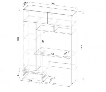 Стол компьютерный Некст-1 (СВ) в Екатеринбурге - mebel-e96.ru