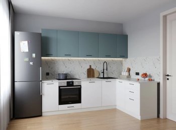 Кухонный гарнитур угловой Ниагара МДФ/ЛДСП 2600*1600 мм (Санвут) в Екатеринбурге - mebel-e96.ru