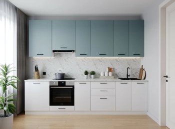 Кухонный гарнитур высокий Ниагара 3000 мм ЛДСП/МДФ (Санвут) в Екатеринбурге - mebel-e96.ru