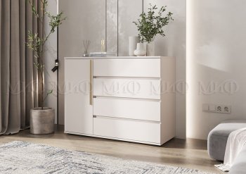 Комод 1 дверь 4 ящика (1200) Норд, кашемир (Миф) в Екатеринбурге - mebel-e96.ru