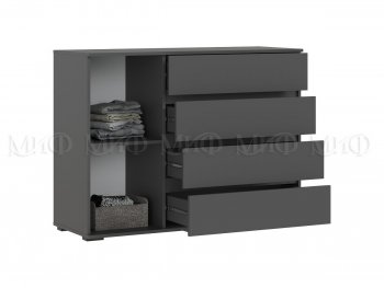 Комод 1 дверь 4 ящика (1200) Норд, графит (Миф) в Екатеринбурге - mebel-e96.ru