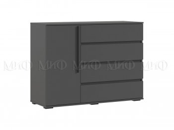 Комод 1 дверь 4 ящика (1200) Норд, графит (Миф) в Екатеринбурге - mebel-e96.ru