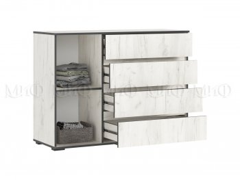 Комод 1 дверь 4 ящика (1200) Норд, крафт белый (Миф) в Екатеринбурге - mebel-e96.ru